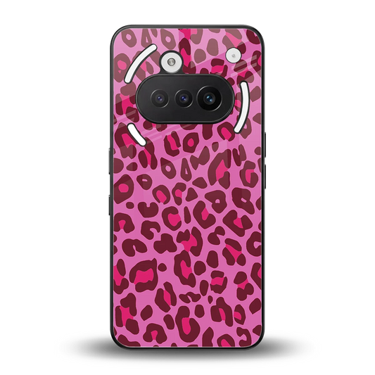 Leopard Pink back phone cover | glass case for nothing phone 3a