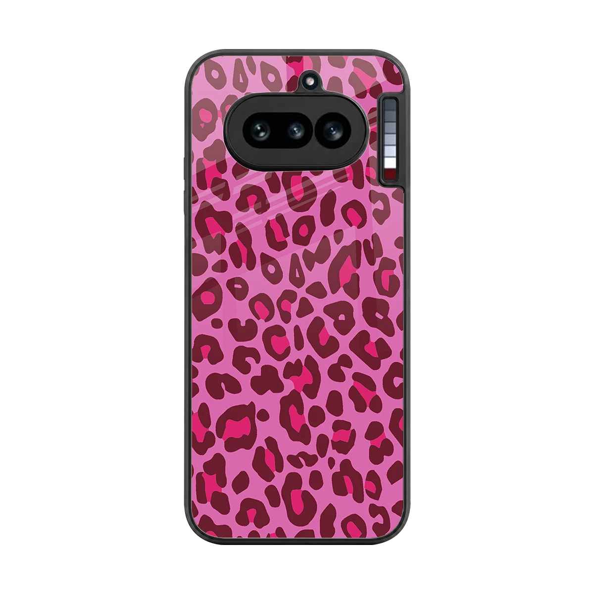 Leopard Pink back phone cover | glass case for nothing phone 4a
