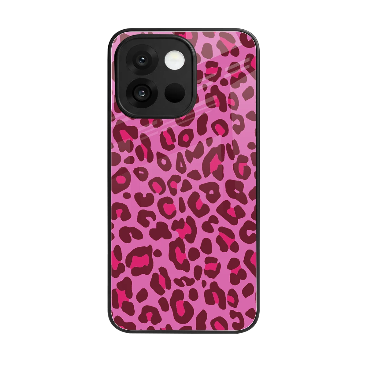 Leopard Pink back phone cover | glass case for oneplus 13s