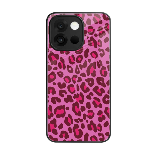 Leopard Pink back phone cover | glass case for oneplus 13s