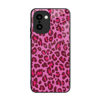 Leopard Pink back phone cover | glass case for oneplus 15r