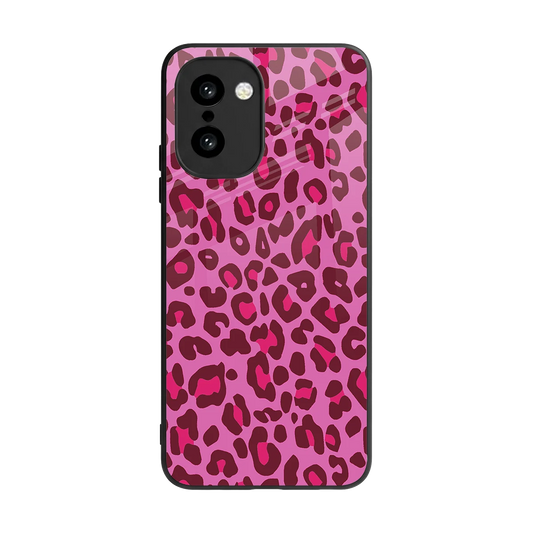 Leopard Pink back phone cover | glass case for oneplus 15r