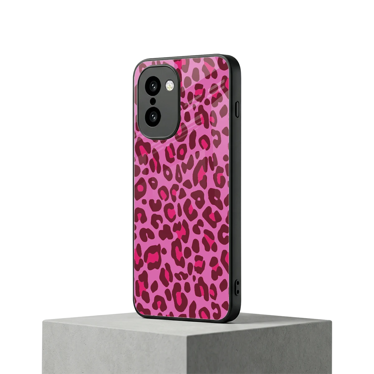 Leopard Pink oneplus 15r mobile cover | shockproof glass phone case
