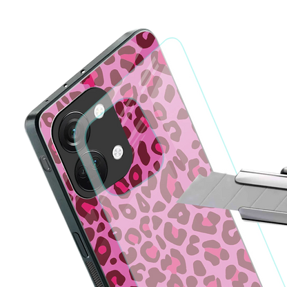 Leopard Pink stylish phone case for oneplus nord 3 | glossy glass and slim fit