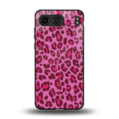 Leopard Pink back phone cover | glass case for oneplus nord 4