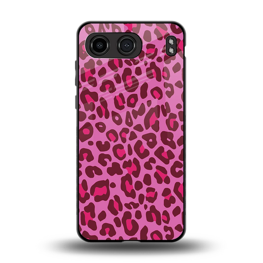 Leopard Pink back phone cover | glass case for oneplus nord 4