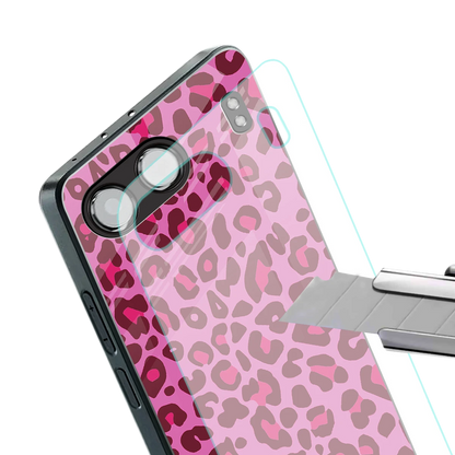 Leopard Pink stylish phone case for oneplus nord 4 | glossy glass and slim fit
