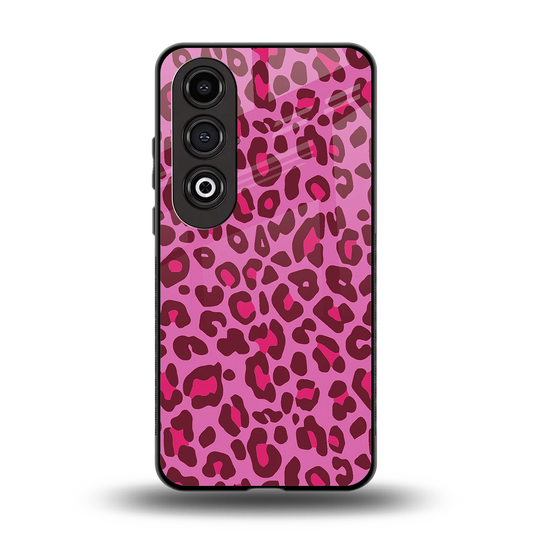 Leopard Pink back phone cover | glass case for oneplus nord ce 4