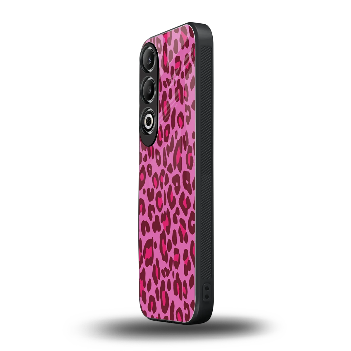 Leopard Pink oneplus nord ce 4 mobile cover | shockproof glass phone case
