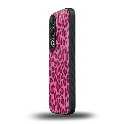 Leopard Pink oneplus nord ce 4 mobile cover | shockproof glass phone case