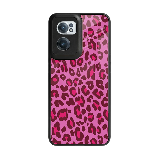 Leopard Pink back phone cover | glass case for oneplus nord ce 2