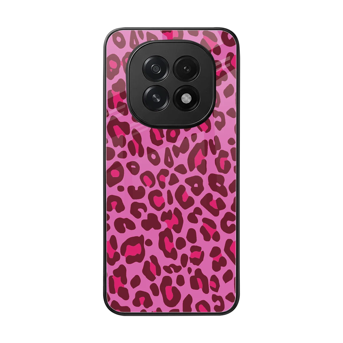Leopard Pink back phone cover | glass case for oppo f29 5g