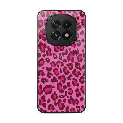 Leopard Pink back phone cover | glass case for oppo f29 5g