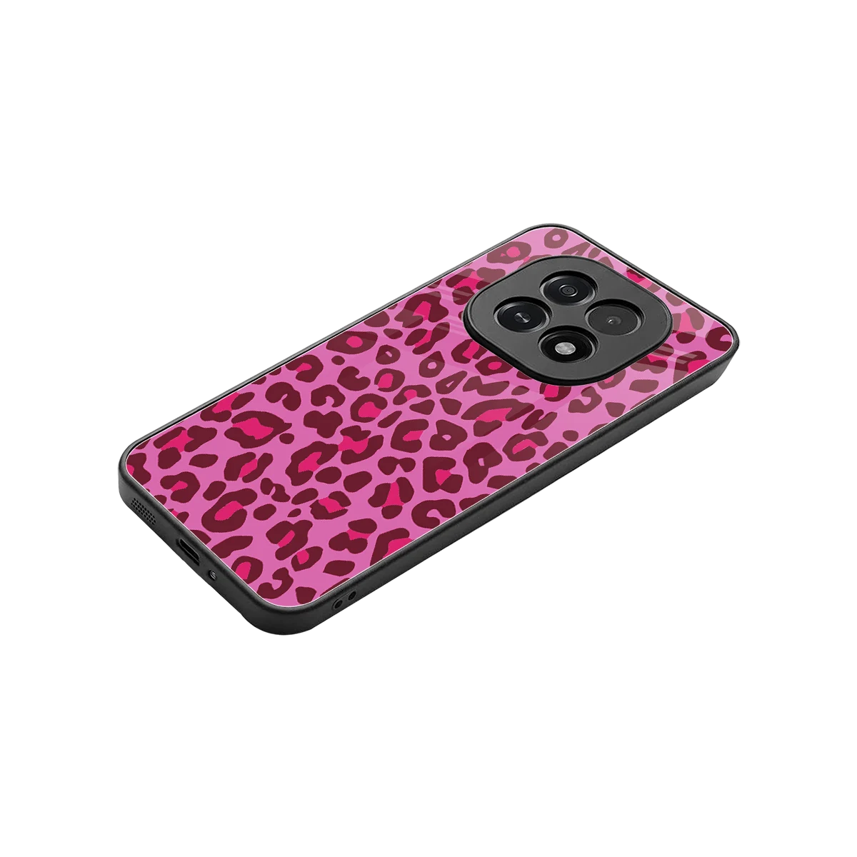 Leopard Pink stylish phone case for oppo f29 5g | glossy glass and slim fit