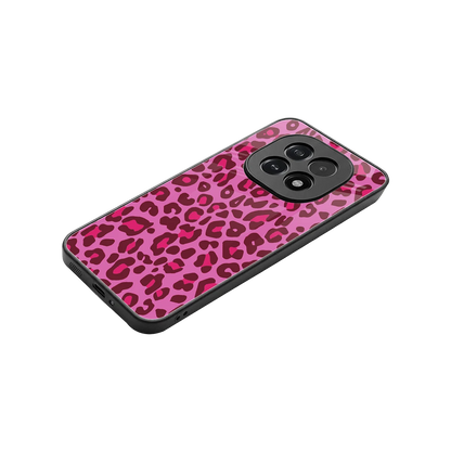 Leopard Pink stylish phone case for oppo f29 5g | glossy glass and slim fit