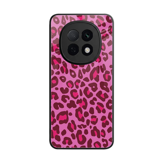 Leopard Pink back phone cover | glass case for oppo f29 pro 5g