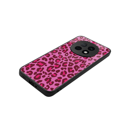 Leopard Pink stylish phone case for oppo f29 pro 5g | glossy glass and slim fit