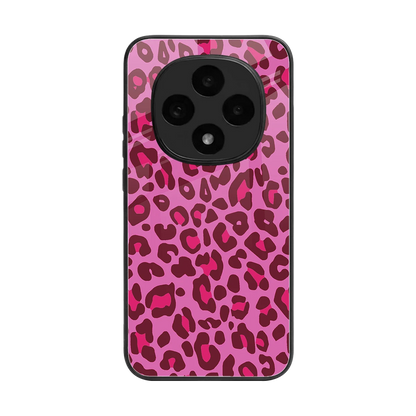 Leopard Pink back phone cover | glass case for oppo f31 pro 5g