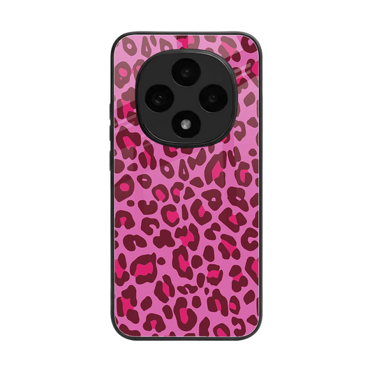Leopard Pink back phone cover | glass case for oppo f31 pro 5g