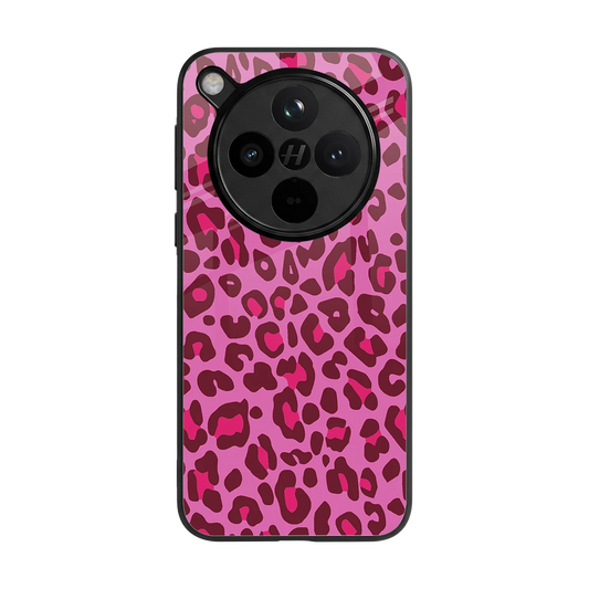 Leopard Pink back phone cover | glass case for oppo find x8