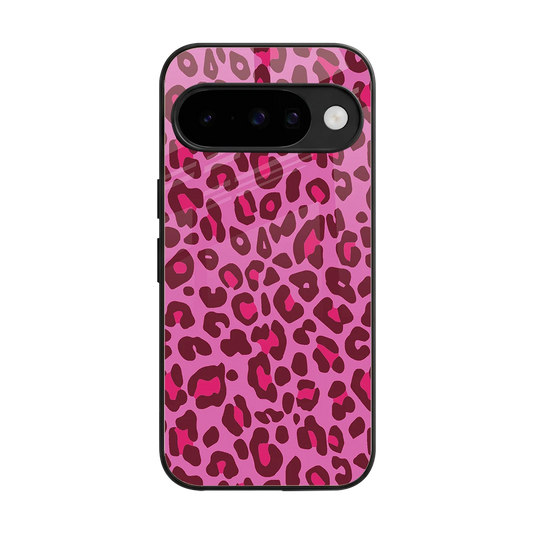 Leopard Pink back phone cover | glass case for google pixel 10