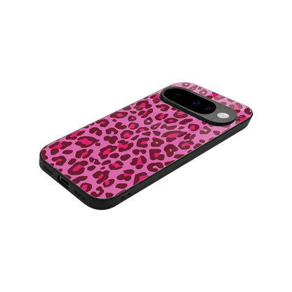 Leopard Pink stylish phone case for google pixel 10 | glossy glass and slim fit