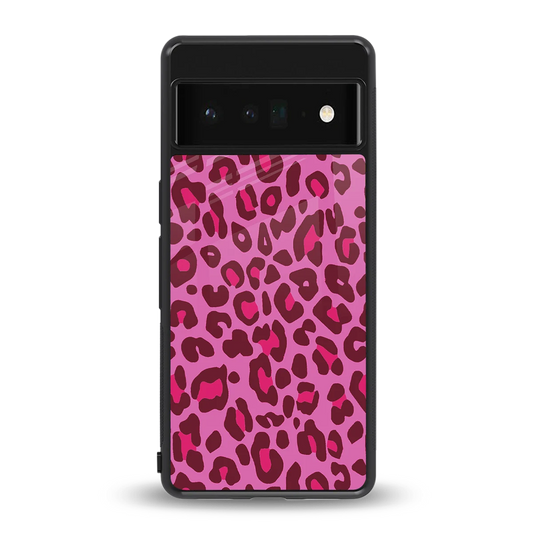 Leopard Pink back phone cover | glass case for google pixel 6 pro