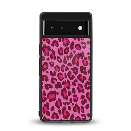 Leopard Pink back phone cover | glass case for google pixel 6a