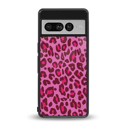 Leopard Pink back phone cover | glass case for google pixel 7 pro