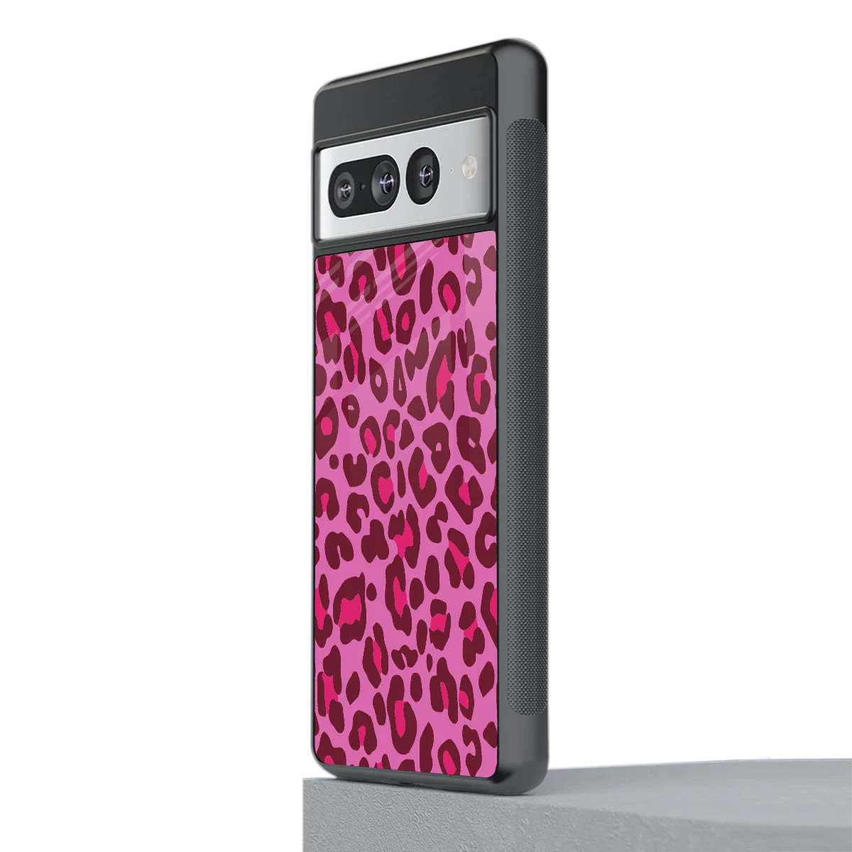 Leopard Pink stylish phone case for google pixel 7 pro | glossy glass and slim fit
