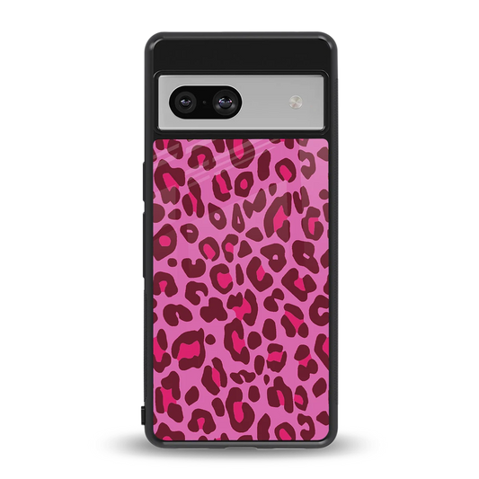 Leopard Pink back phone cover | glass case for google pixel 7