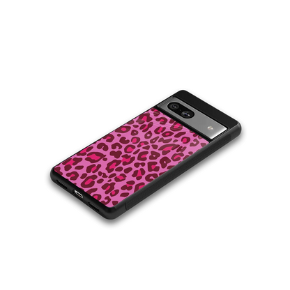 Leopard Pink google pixel 7a mobile cover | shockproof glass phone case
