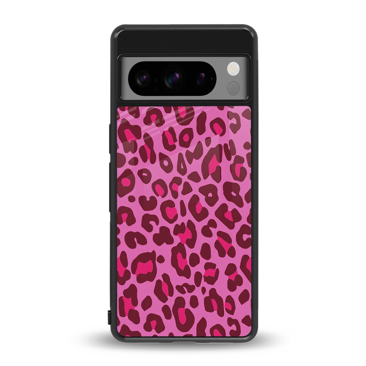 Leopard Pink back phone cover | glass case for google pixel 8 pro