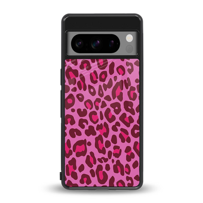 Leopard Pink back phone cover | glass case for google pixel 8 pro