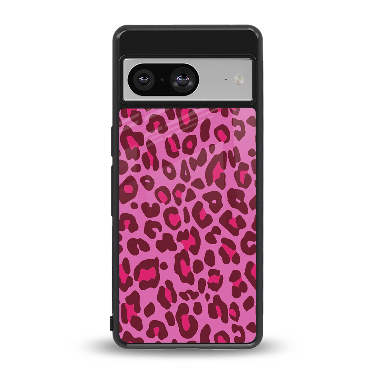 Leopard Pink back phone cover | glass case for google pixel 8