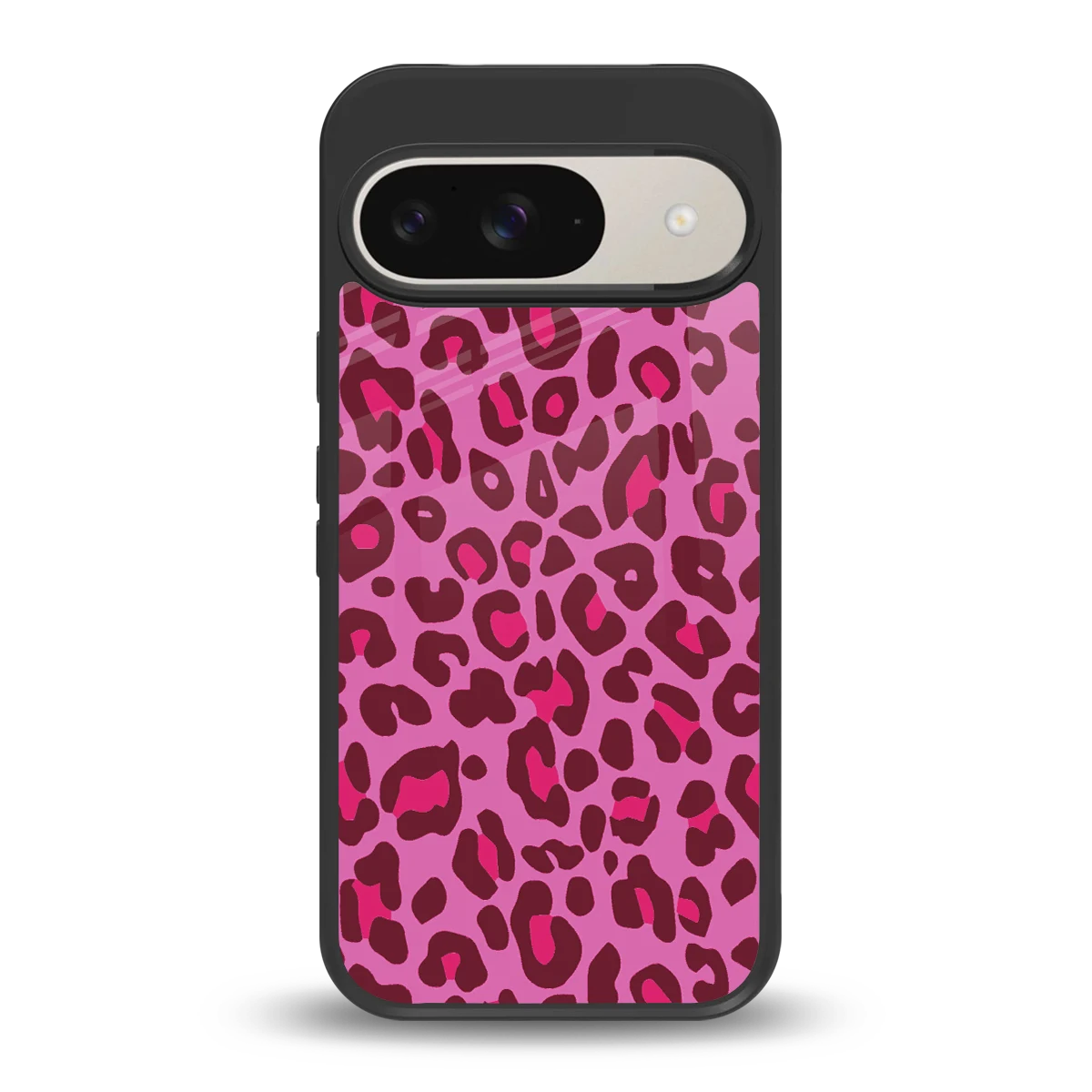 Leopard Pink back phone cover | glass case for google pixel 9