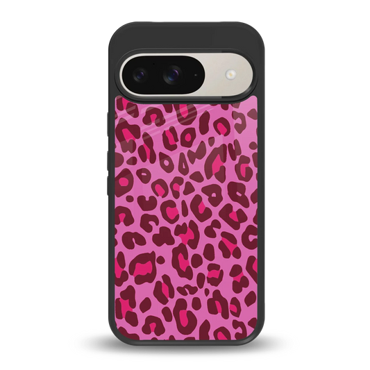 Leopard Pink back phone cover | glass case for google pixel 9