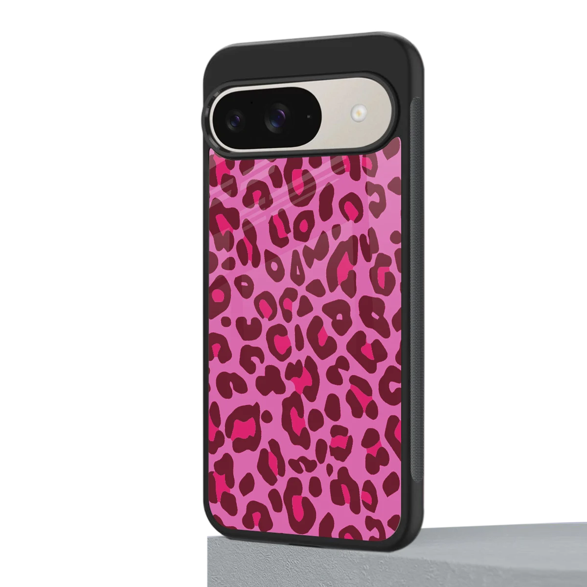 Leopard Pink google pixel 9 mobile cover | shockproof glass phone case