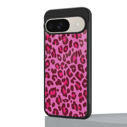 Leopard Pink google pixel 9 mobile cover | shockproof glass phone case