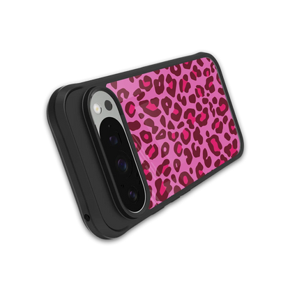Leopard Pink stylish phone case for google pixel 9 pro | glossy glass and slim fit