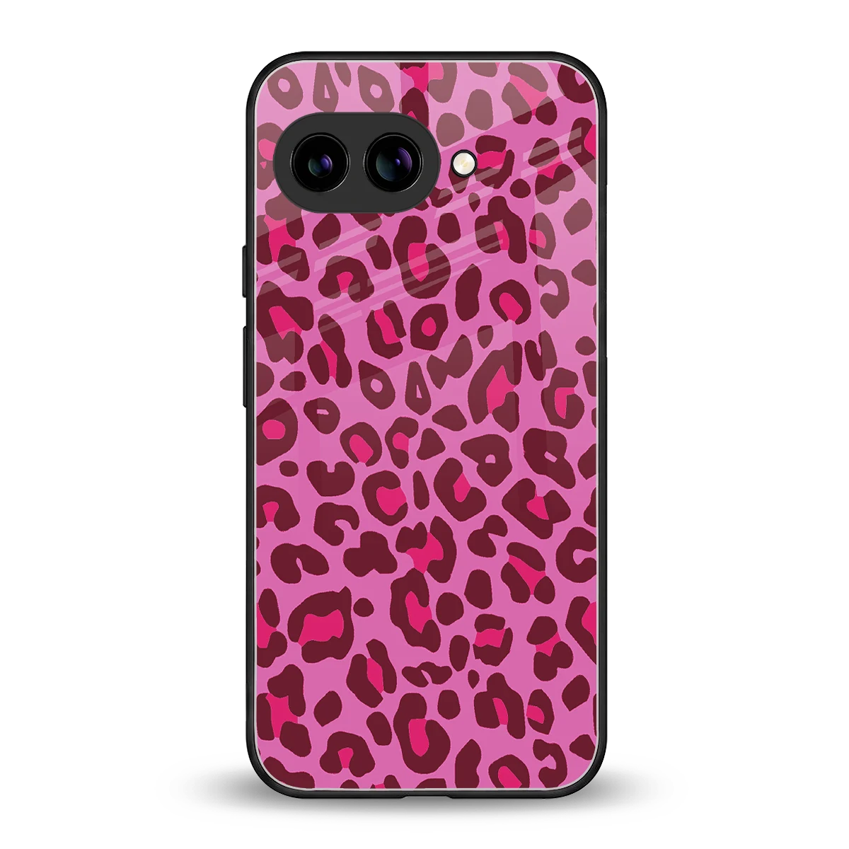 Leopard Pink back phone cover | glass case for google pixel 10a