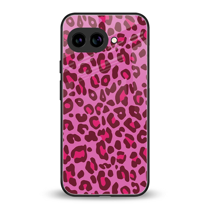 Leopard Pink back phone cover | glass case for google pixel 10a