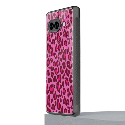 Leopard Pink google pixel 10a mobile cover | shockproof glass phone case