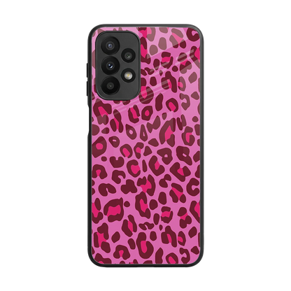 Leopard Pink back phone cover | glass case for samsung galaxy a23