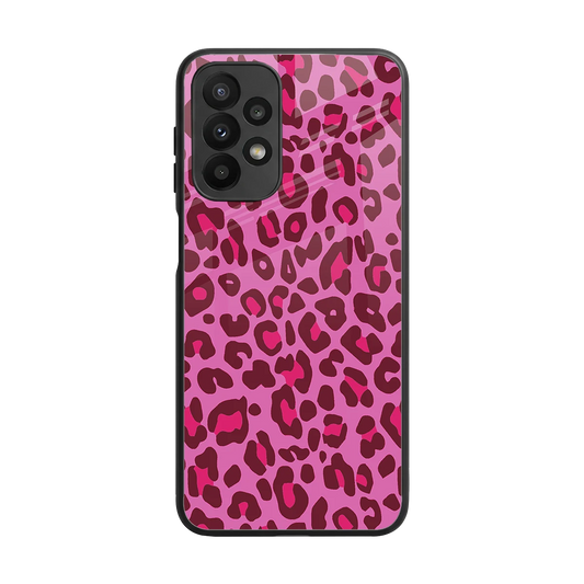 Leopard Pink back phone cover | glass case for samsung galaxy a23