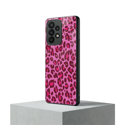 Leopard Pink samsung galaxy a23 mobile cover | shockproof glass phone case