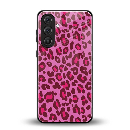 Leopard Pink back phone cover | glass case for samsung galaxy m36 5g