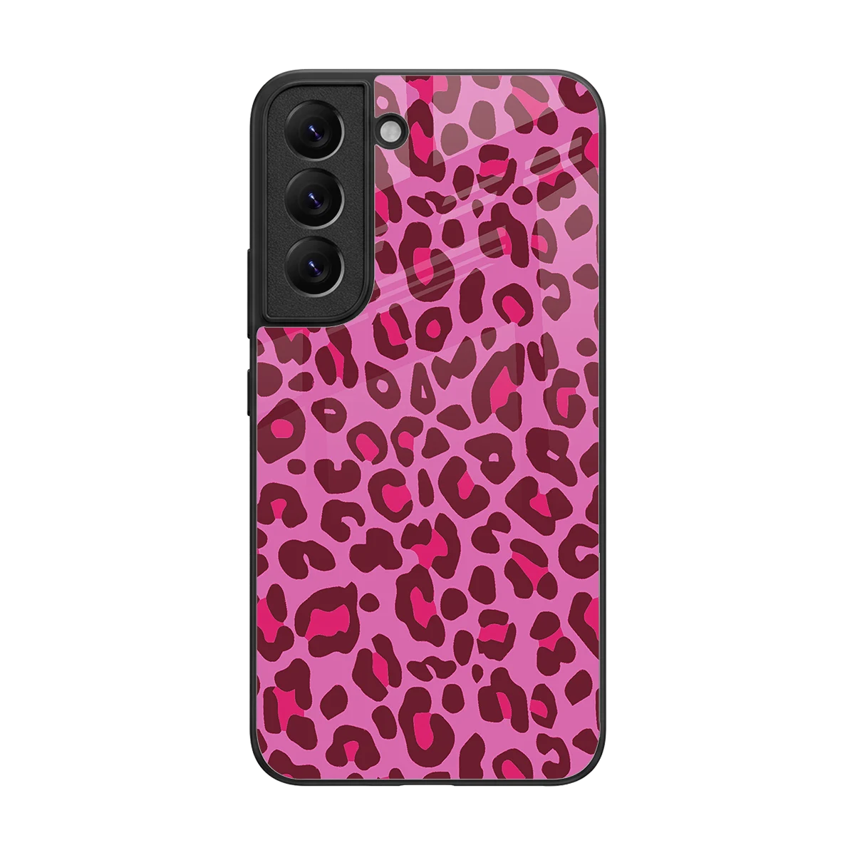 Leopard Pink back phone cover | glass case for samsung galaxy s22