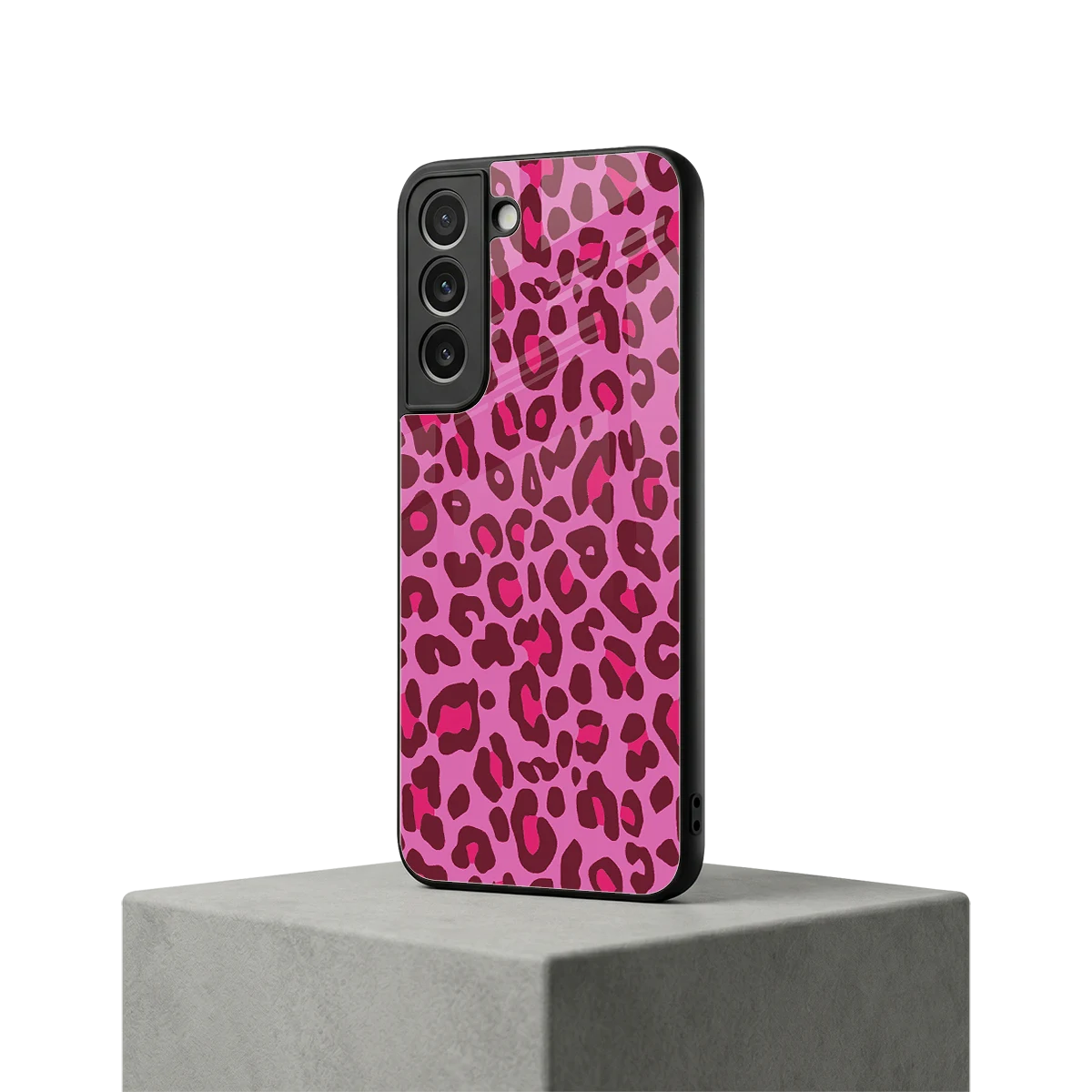 Leopard Pink samsung galaxy s22 mobile cover | shockproof glass phone case