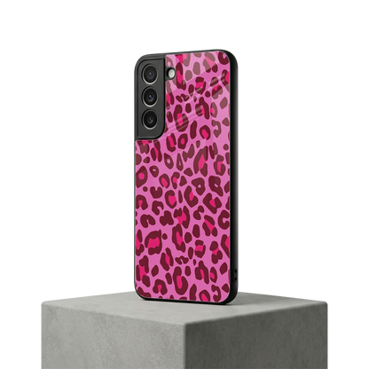 Leopard Pink samsung galaxy s22 mobile cover | shockproof glass phone case
